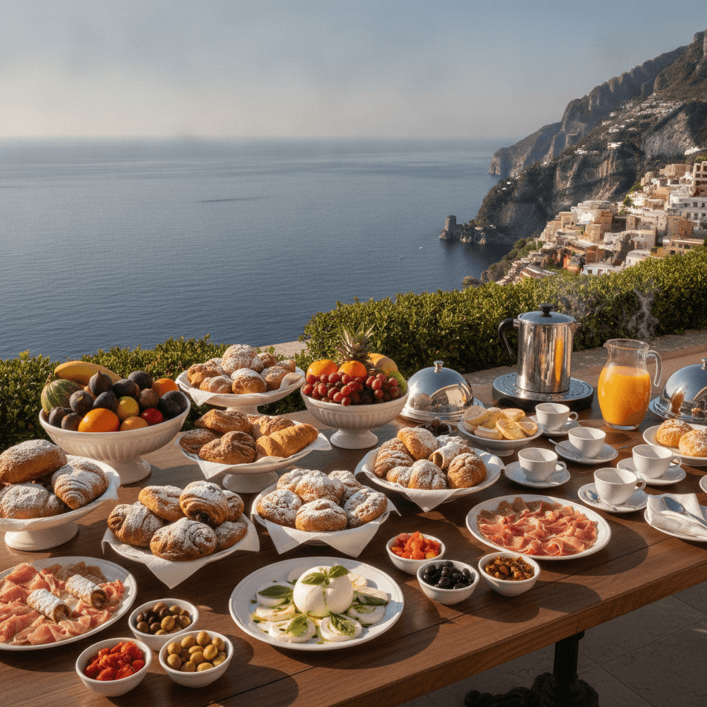 Italian luxury breakfast